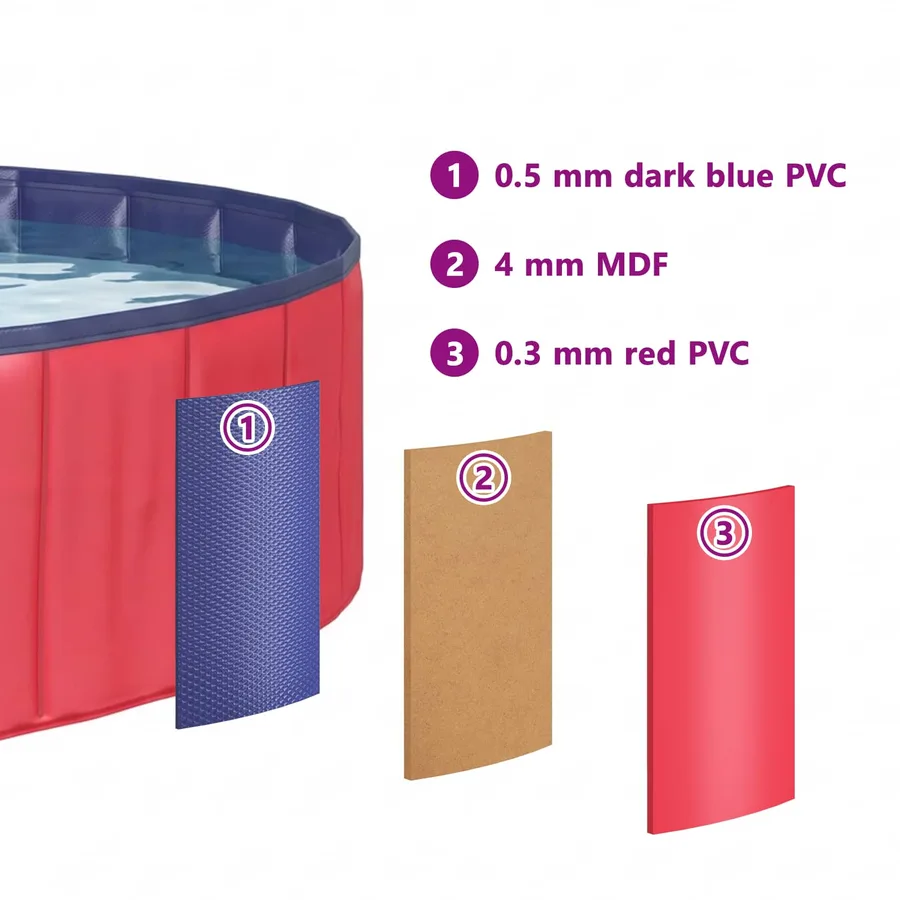 Piscine pour enfants Rouge Ø 80 x 20 cm - 6