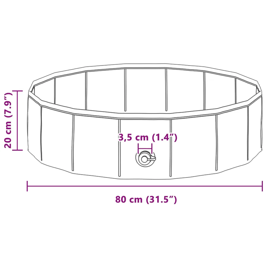 Piscine pour enfants Rouge Ø 80 x 20 cm - 7