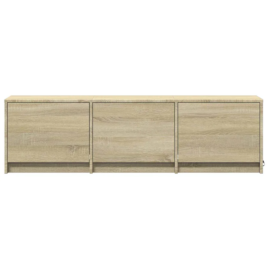 Meuble TV avec LED 140 x 34 x 40 cm Chêne Sonoma - 6
