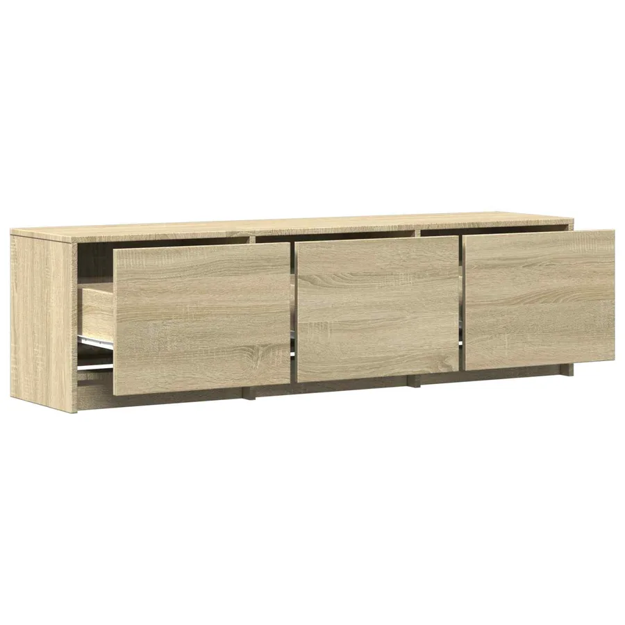 Meuble TV avec LED 140 x 34 x 40 cm Chêne Sonoma - 8