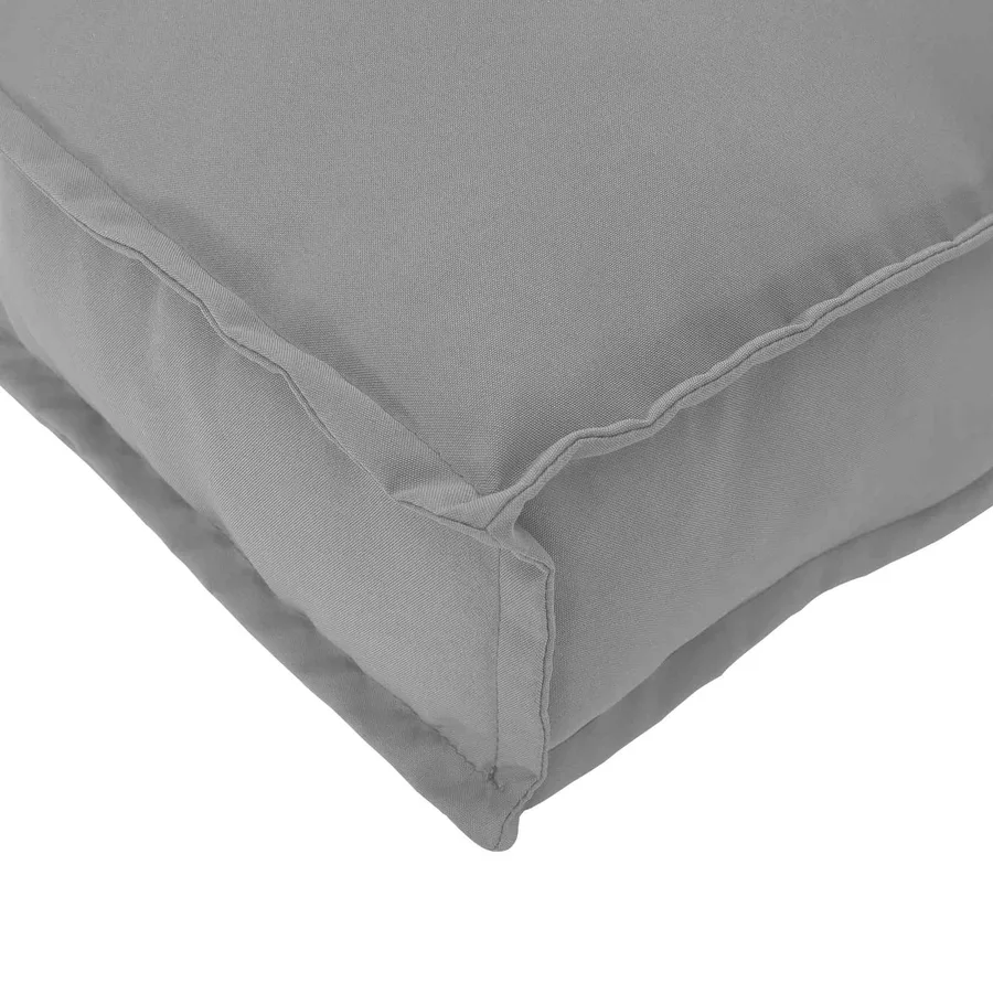 Ensemble de Canapés Uni 2 pcs Gris Bois d'Acacia Massif - 8