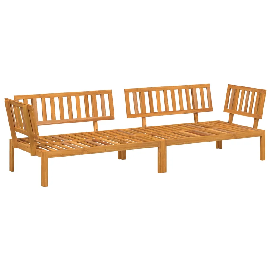 Ensemble de Canapés Uni 2 pcs Anthracite Bois d'Acacia Massif - 3