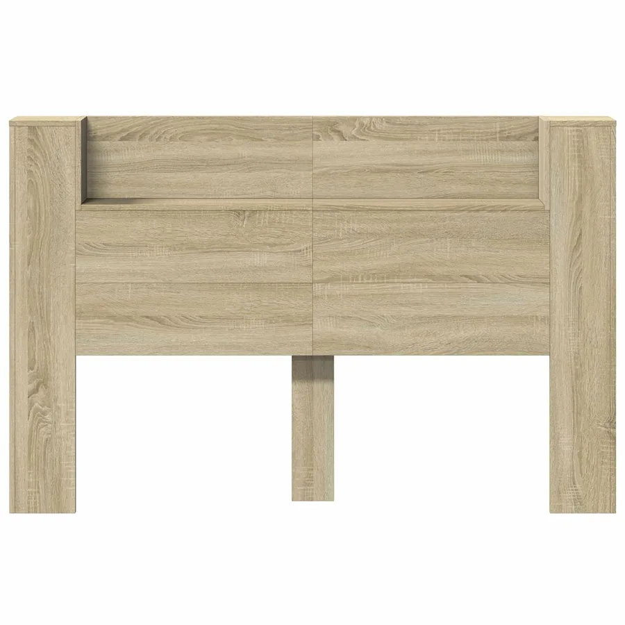 Tête de lit de rangement avec LED Chêne Sonoma - 5