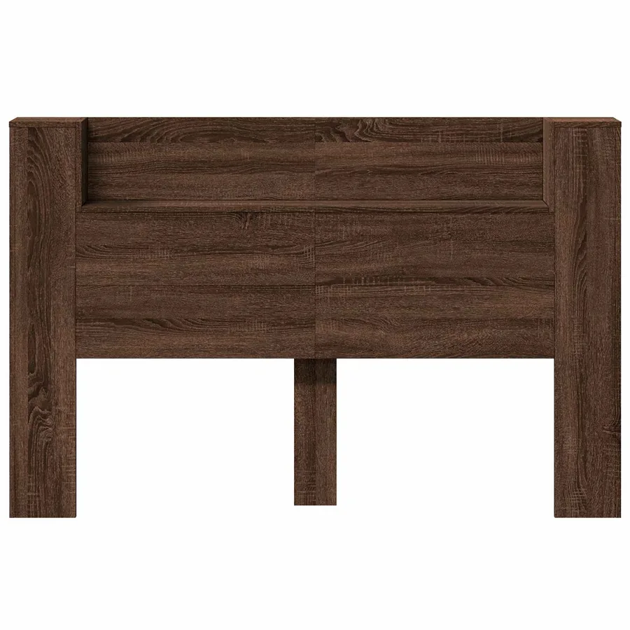 Tête de lit de rangement avec LED Chêne brun Bois d'ingénierie - 5