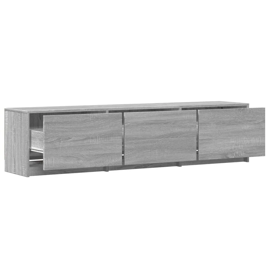 Meuble TV avec LED 165x34x40 cm Gris Sonoma Bois d’ingénierie - 10