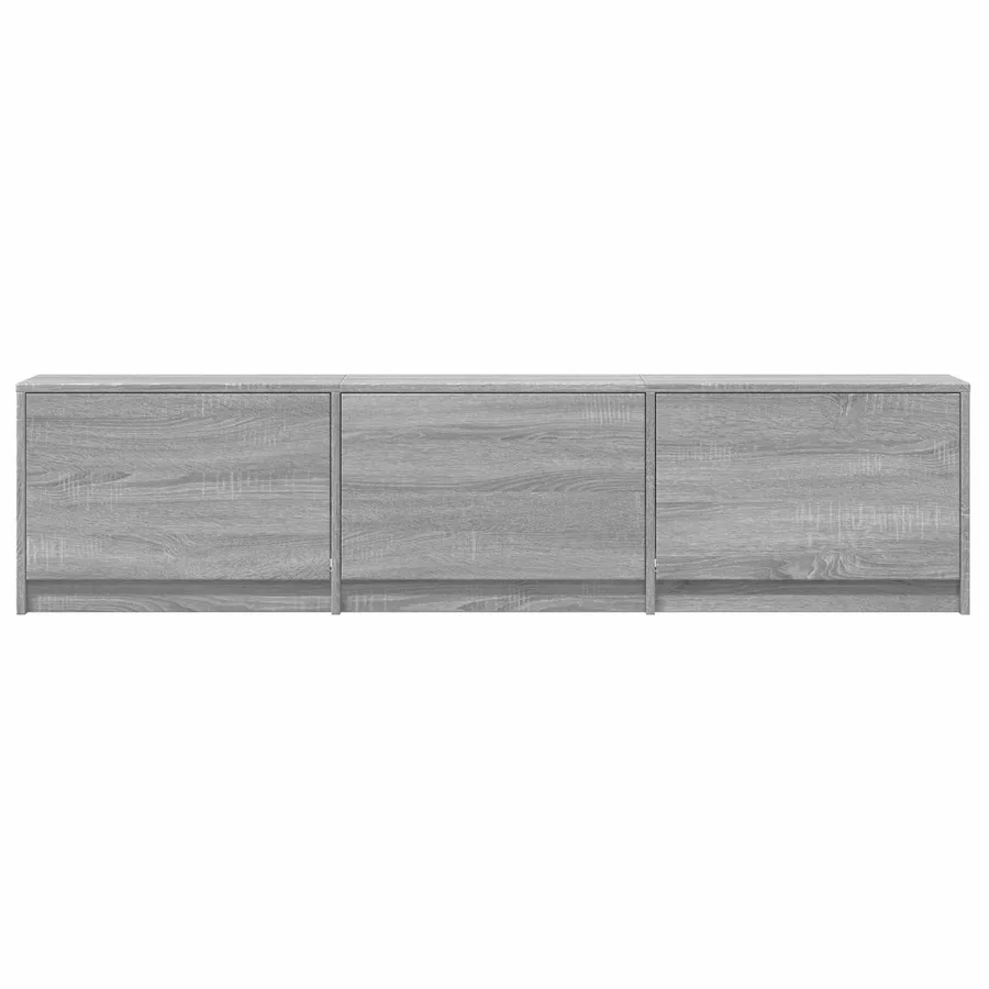 Meuble TV avec LED 165x34x40 cm Gris Sonoma Bois d’ingénierie - 6