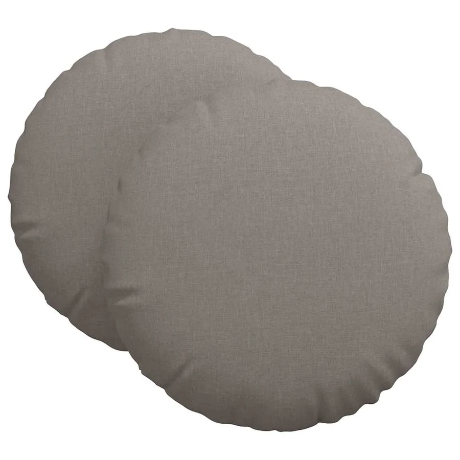 Coussins de siège 2 pcs Taupe Ø80 x 29 cm tissu - 2