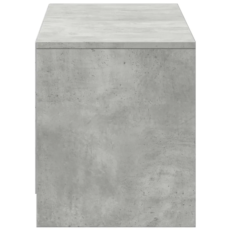 Meuble TV avec LED 140x34x40 cm Gris Béton Bois d’ingénierie - 7