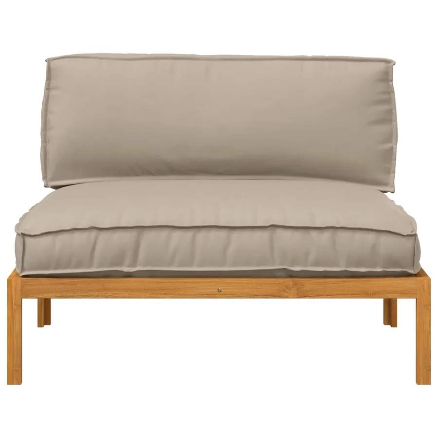 Ensemble de Canapés Taupe 120 x 92 x 69 cm Bois d'Acacia Massif - 6