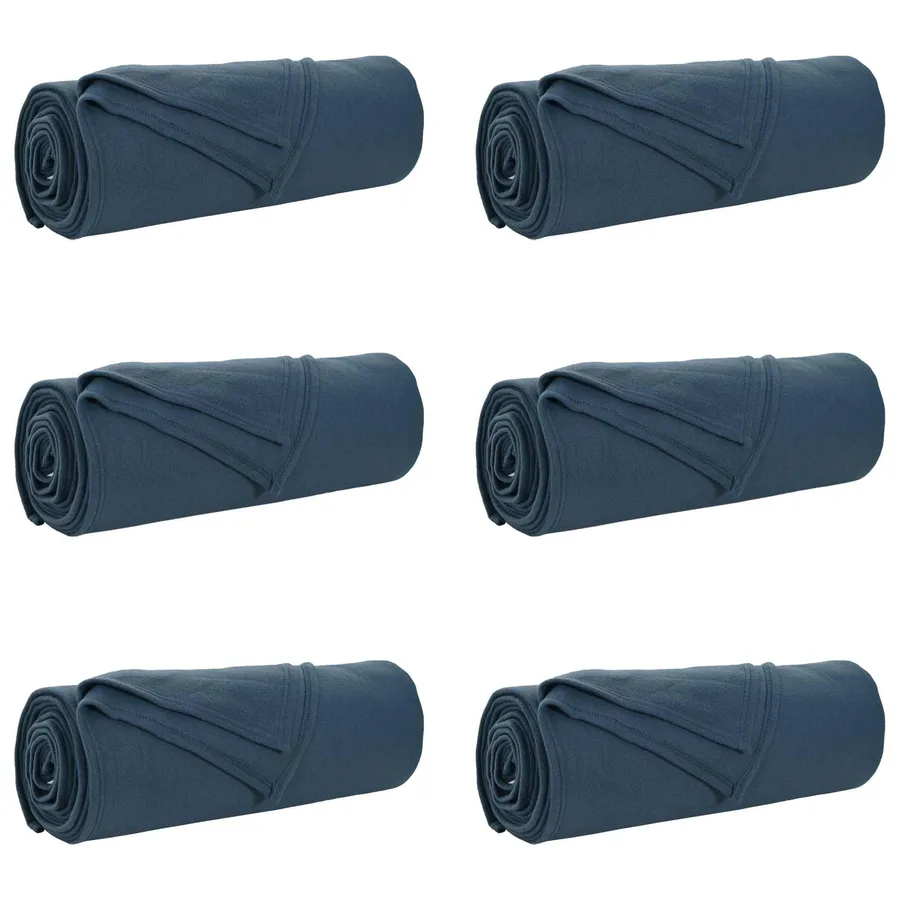Couvertures à jeter 6 pcs Bleu marine 280 x 210 cm Toison - 2