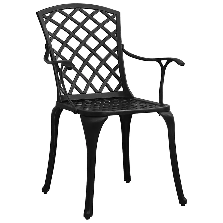 Ensemble de bistro 3 pcs Aluminium coulé Noir - 4