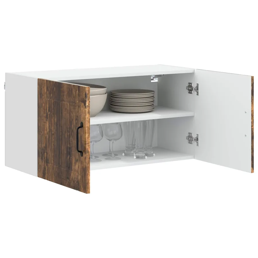 Meuble mural LUCCA Chêne fumé 80 x 31 x 40 cm Bois d'ingénierie - 3