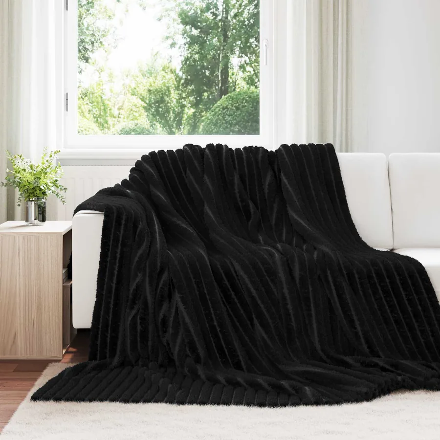 Jeté Noir 270 x 240 cm Toison