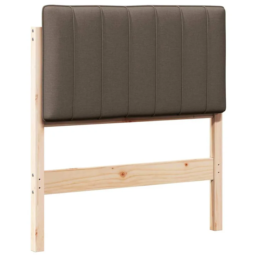 Tête de lit capitonnée Marron et Taupe 80 cm Pin massif - 2