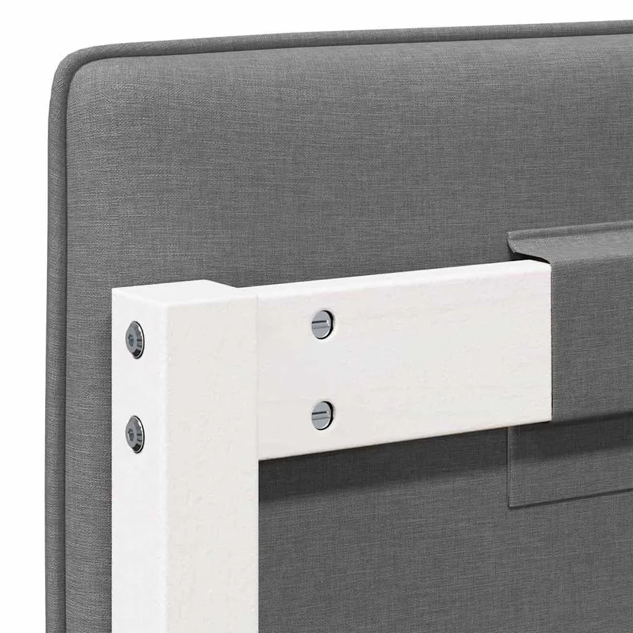Tête de lit capitonnée Blanc et gris clair 140 cm Pin massif - 10