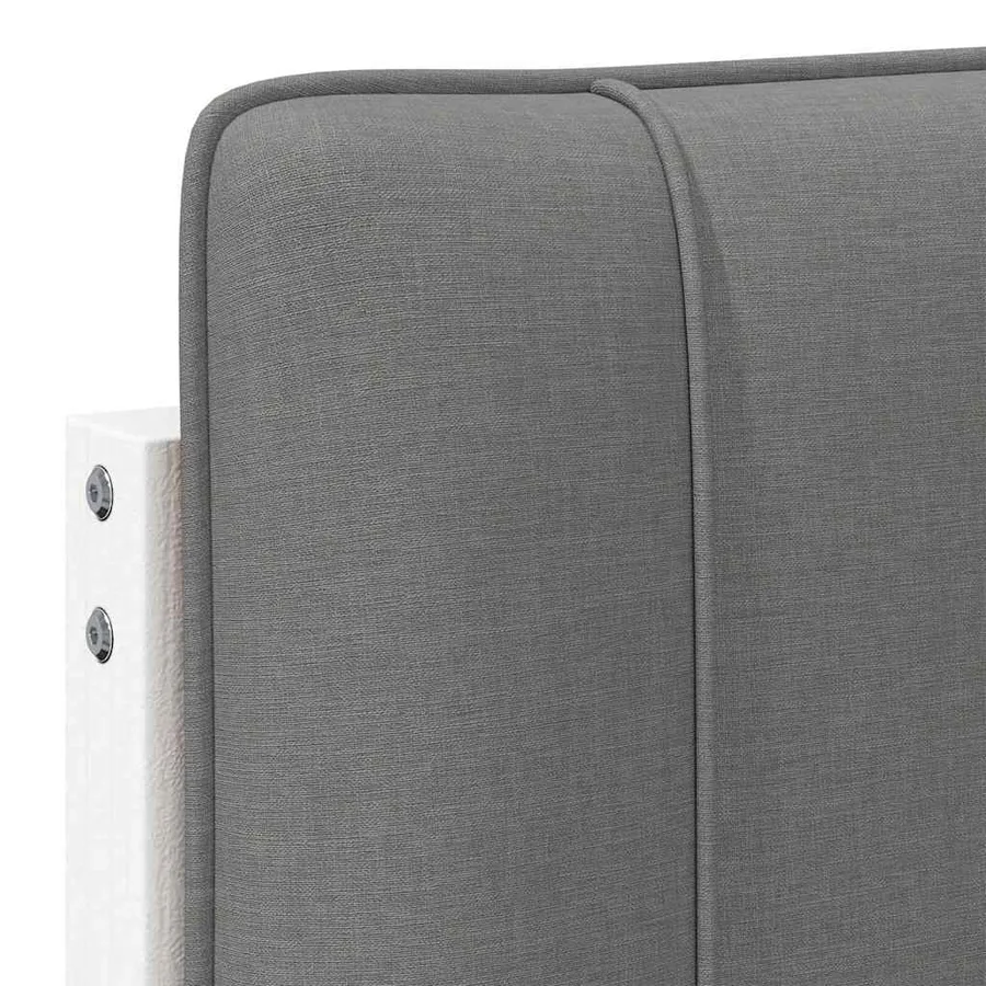 Tête de lit capitonnée Blanc et gris clair 140 cm Pin massif - 9