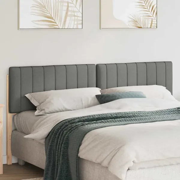 Tête de lit capitonnée Marron et gris clair 180 cm Pin massif