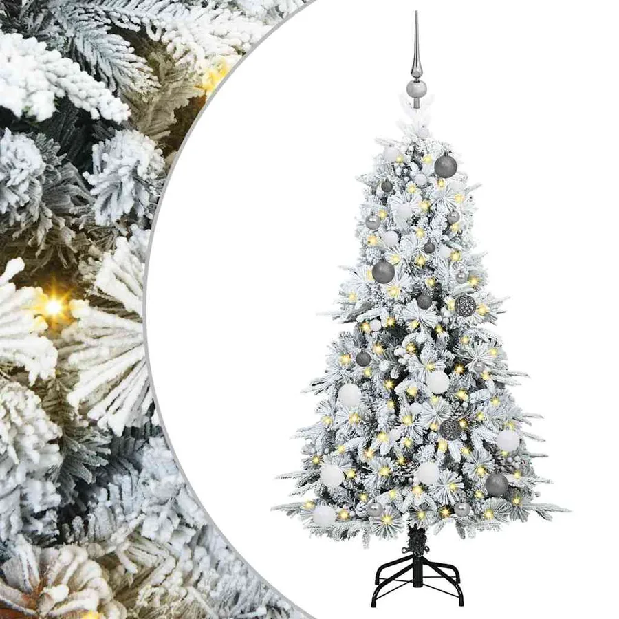 Sapin de Noël Artificiel à Branches Articulées Blanc 150 cm - 2