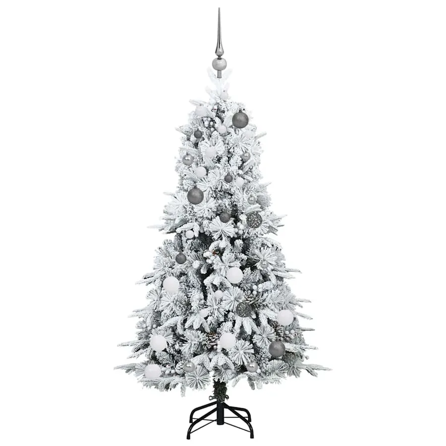 Sapin de Noël Artificiel à Branches Articulées Blanc 150 cm - 4