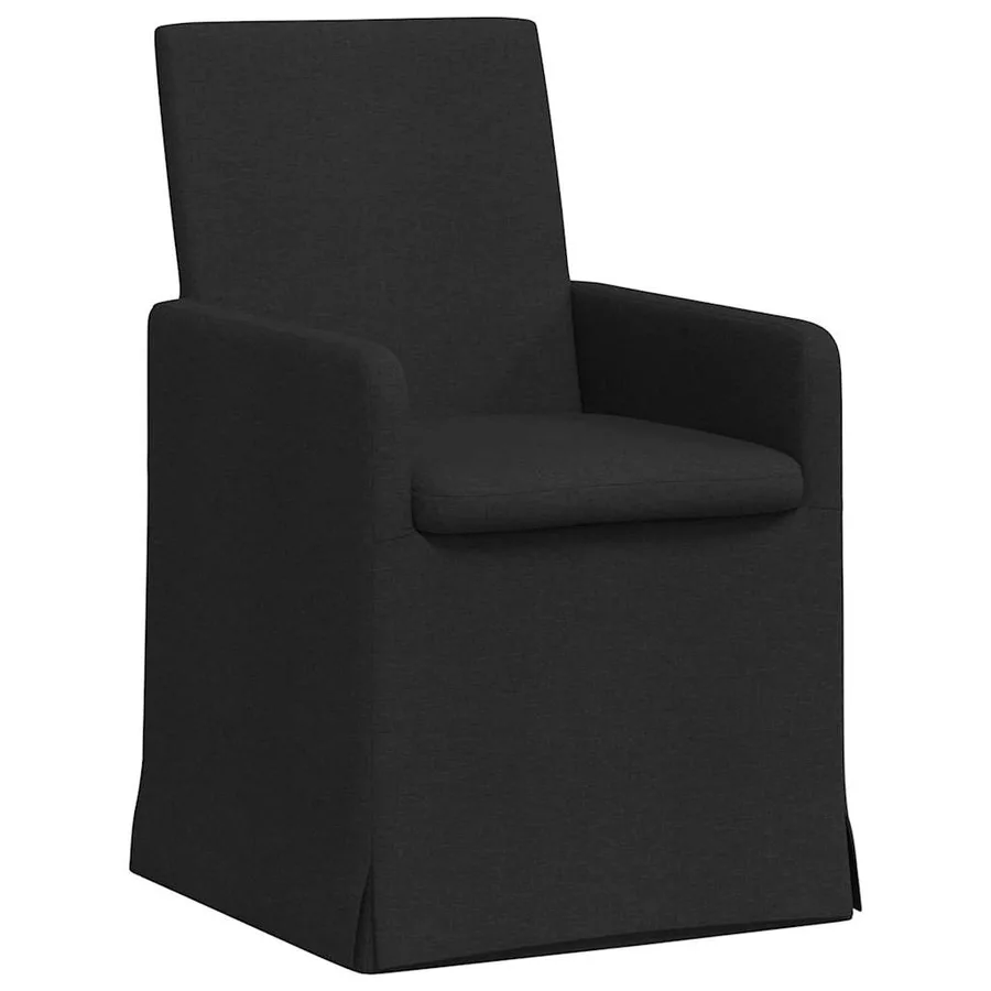 Chaises de salle à manger 2 pcs Noir 57 x 67 x 95 cm tissu - 2