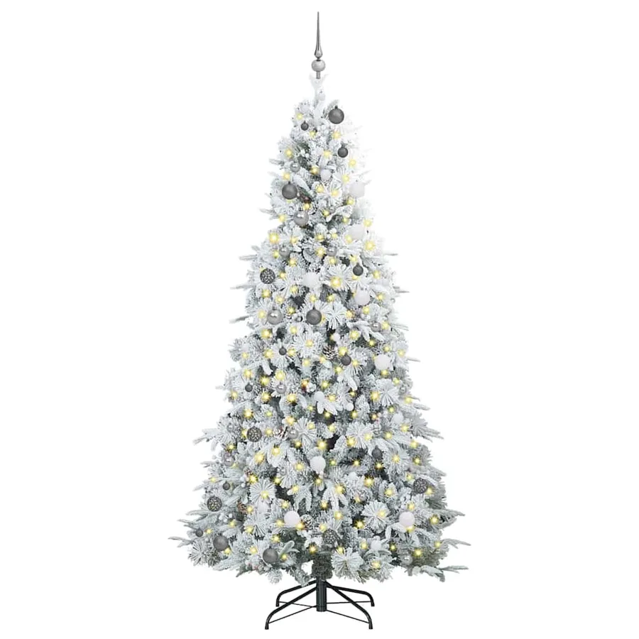 Sapin de Noël Artificiel à Branches Articulées Blanc 240 cm - 3