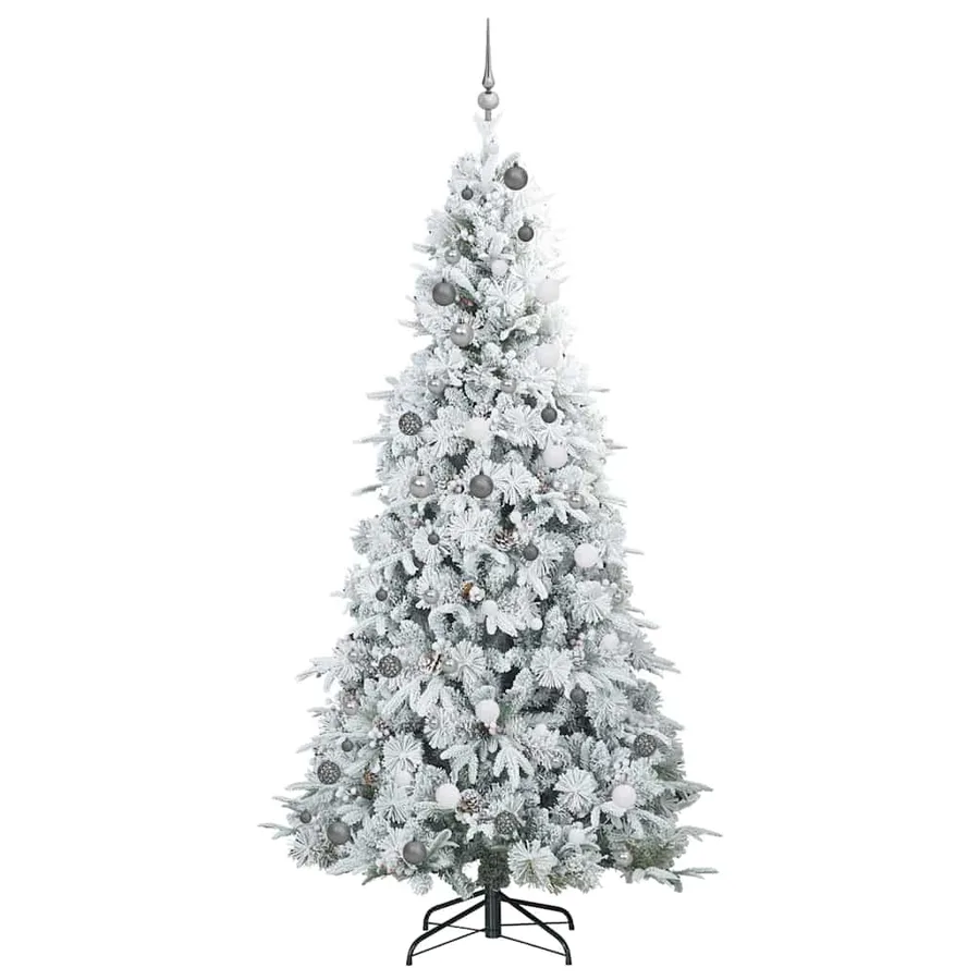 Sapin de Noël Artificiel à Branches Articulées Blanc 240 cm - 4