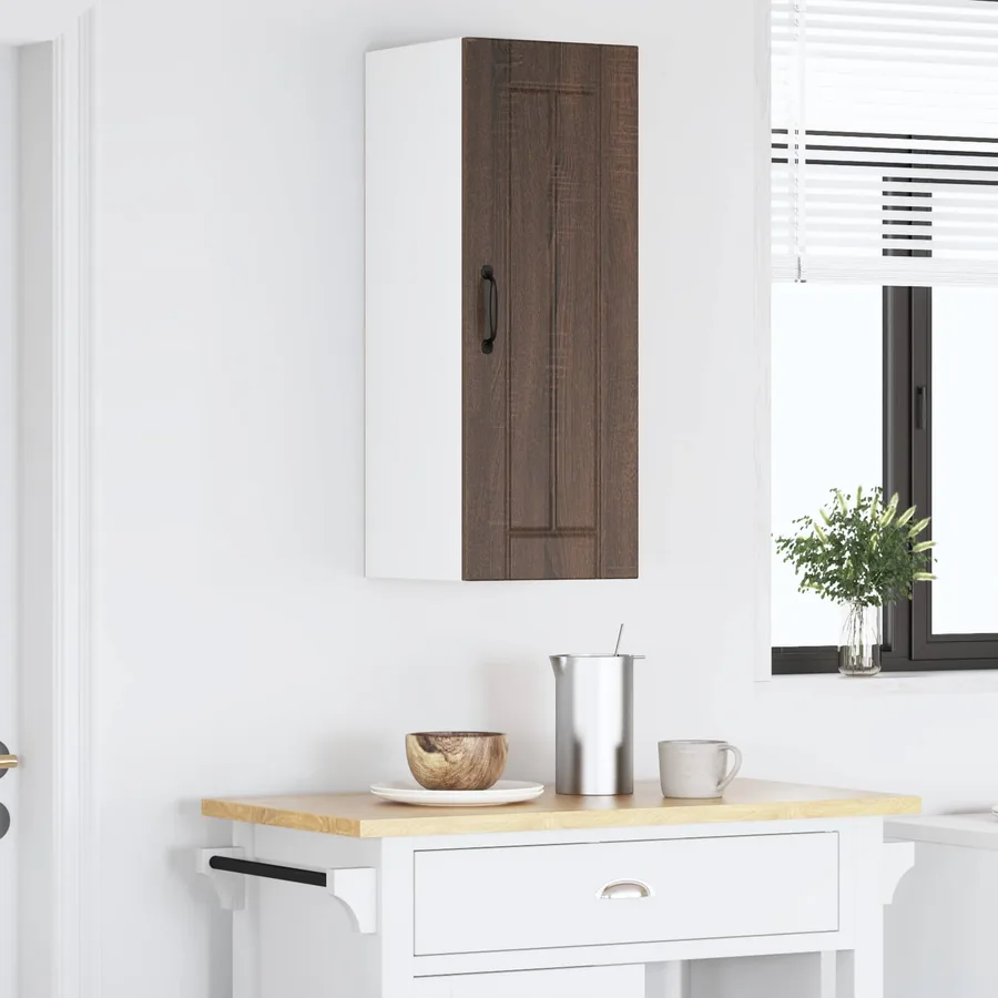 Meuble mural LUCCA Chêne brun 30 x 31 x 80 cm Bois d'ingénierie - 4