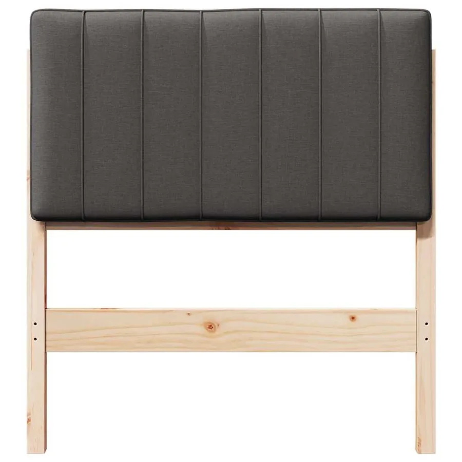 Tête de lit capitonnée Brun et gris foncé 80 cm Pin massif - 4