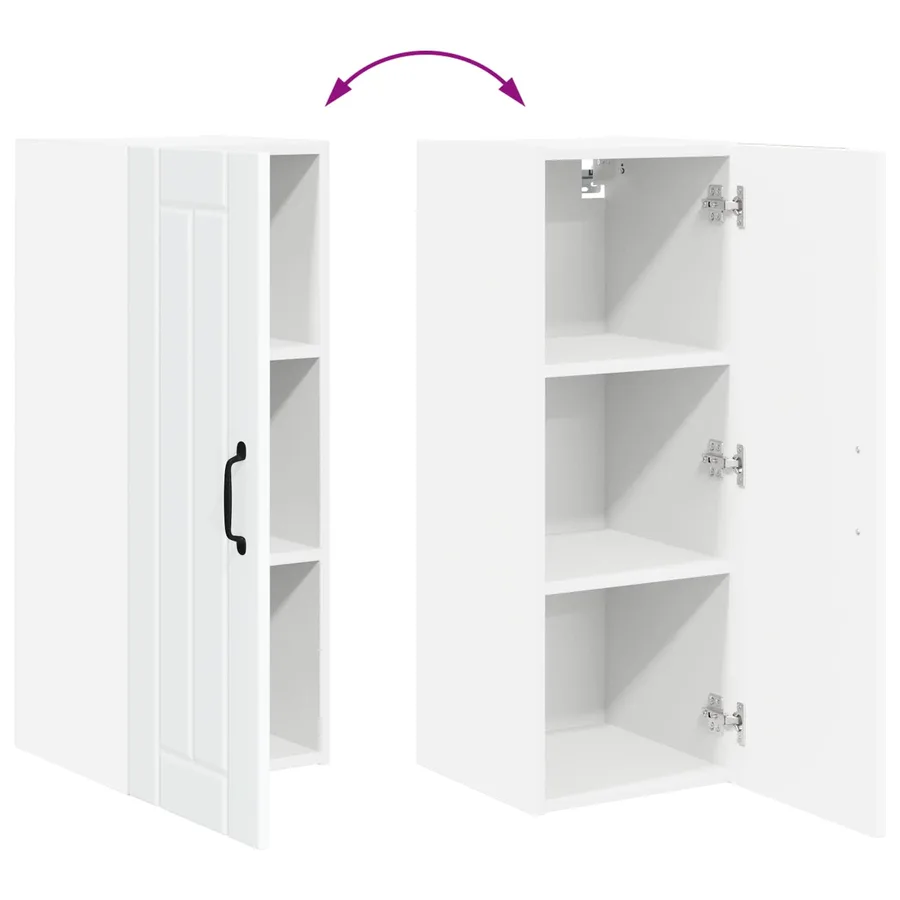 Meuble mural LUCCA 2 pcs Blanc 30 x 31 x 80 cm - 10