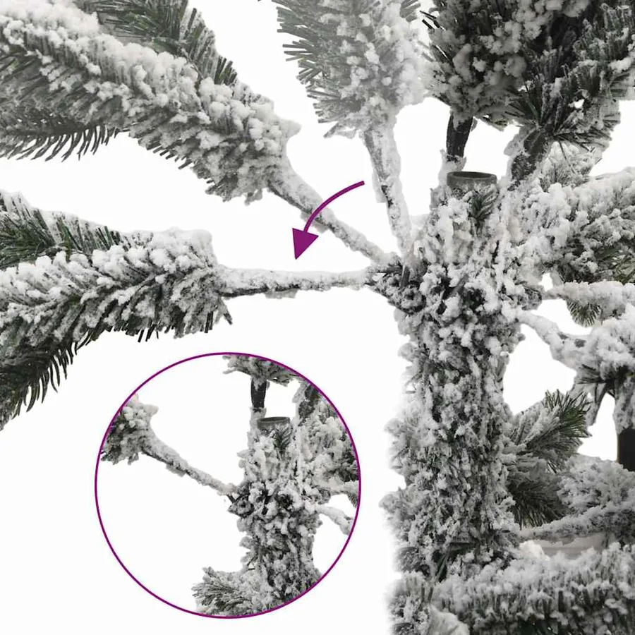 Sapin de Noël Artificiel à Branches Articulées Blanc 180 cm - 16