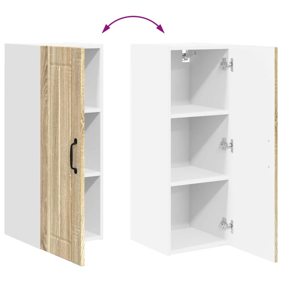 Meuble mural LUCCA 2 pcs Chêne Sonoma 30 x 31 x 80 cm - 12