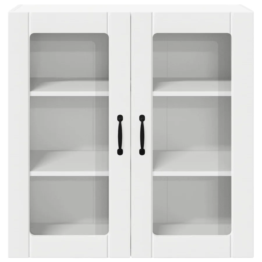Cabinet en verre mural LUCCA Blanc 80 x 31 x 80 cm - 6