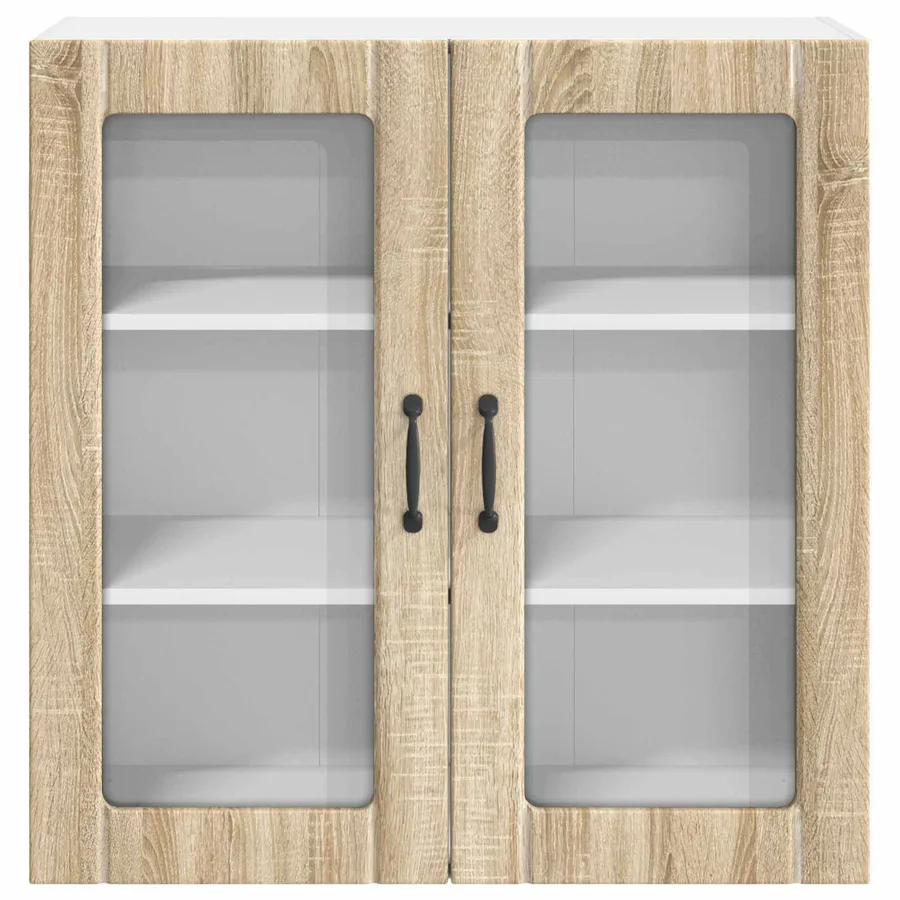 Cabinet en verre mural LUCCA Chêne Sonoma 80 x 31 x 80 cm - 6