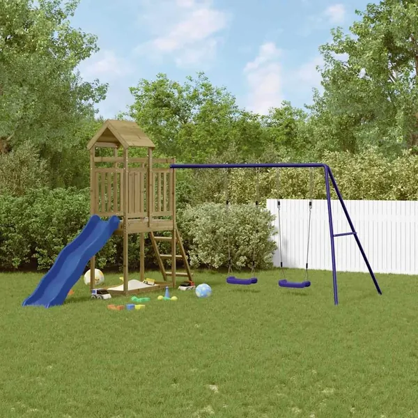 Aire de jeux d'extérieur bois de pin imprégné