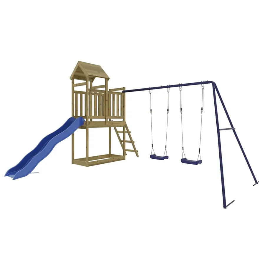 Aire de jeux d'extérieur bois de pin imprégné - 4