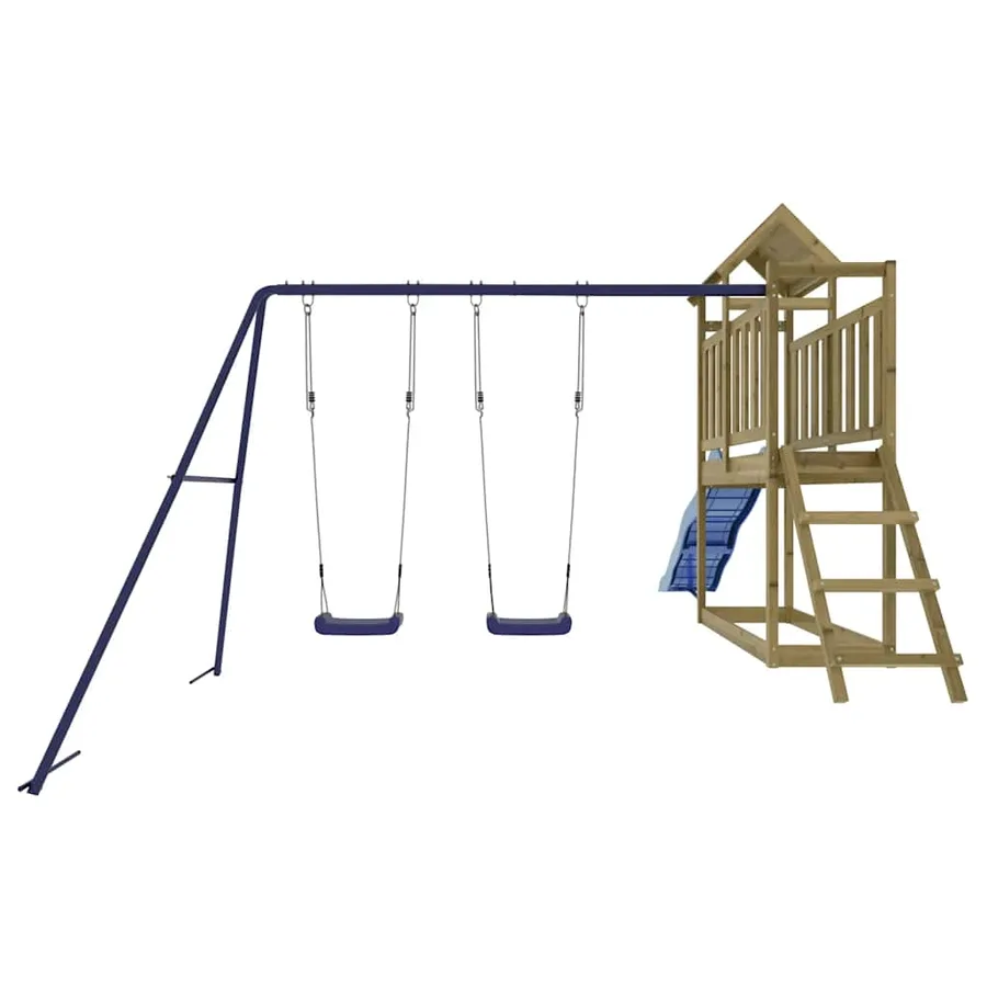 Aire de jeux d'extérieur bois de pin imprégné - 7