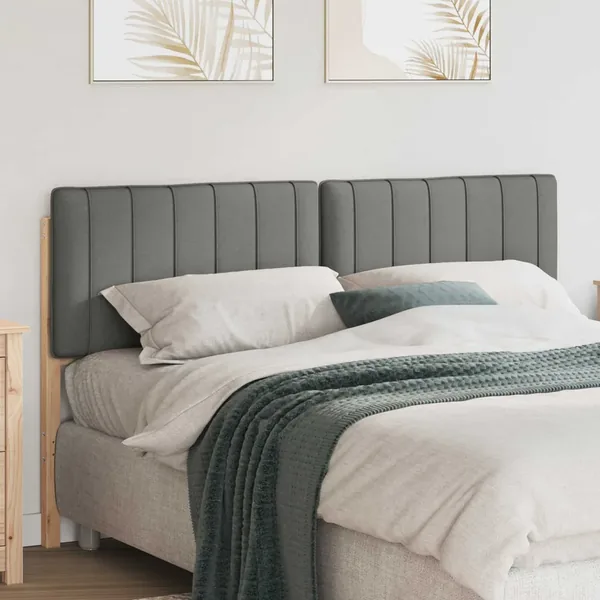 Tête de lit capitonnée Marron et gris clair 160 cm Pin massif