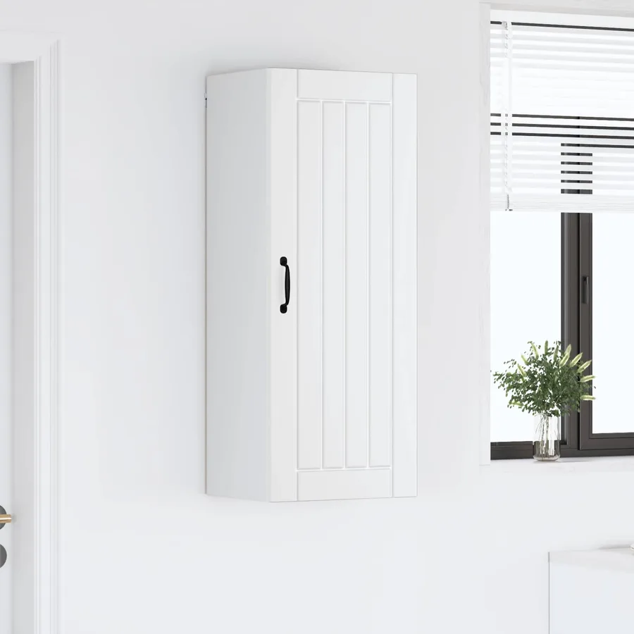 Meuble mural LUCCA Blanc 40 x 31 x 100 cm Bois d'ingénierie - 4