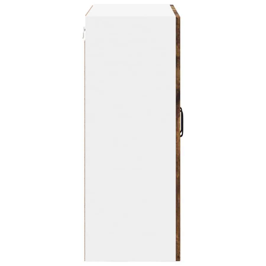 Cabinet en verre mural LUCCA Chêne fumé 60 x 31 x 80 cm - 7