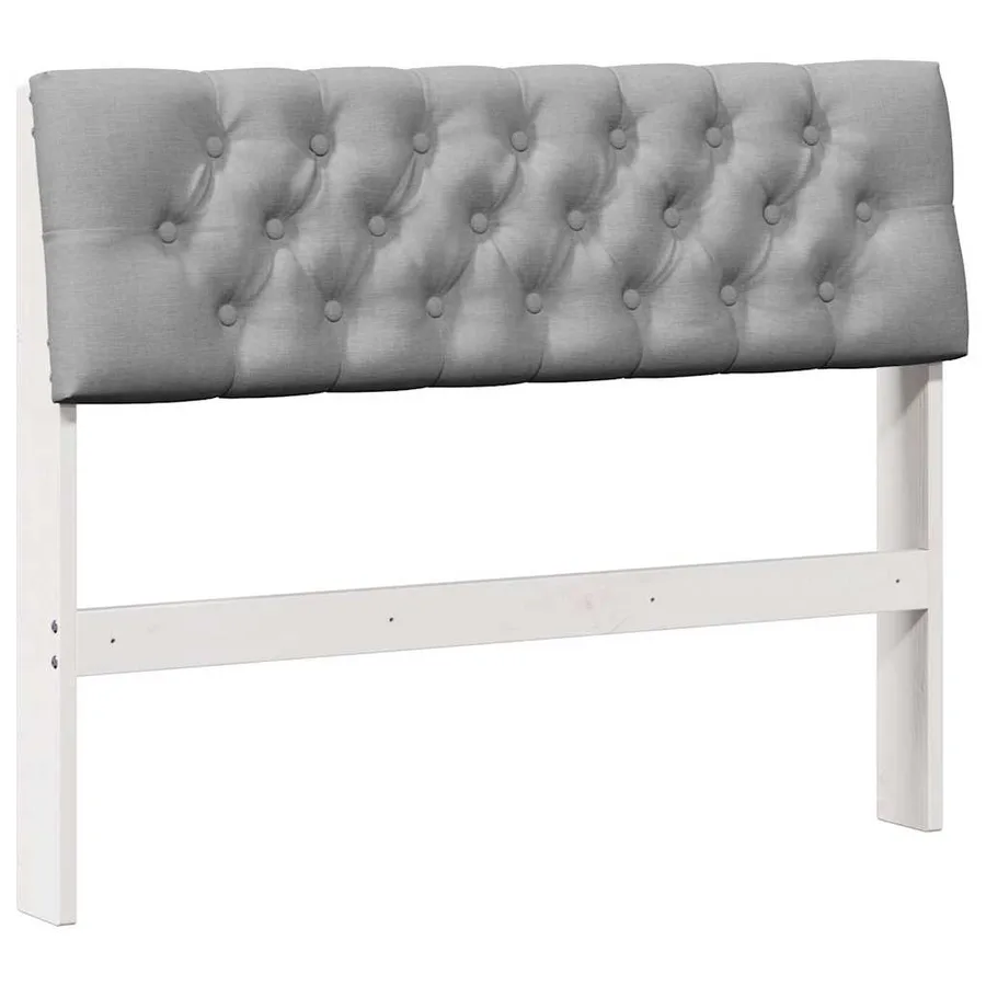 Tête de lit capitonnée Gris clair 100 cm Pin massif - 2