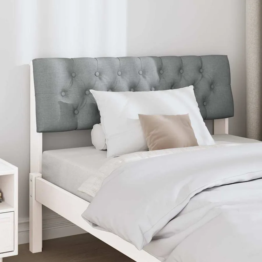 Tête de lit capitonnée Gris clair 100 cm Pin massif - 3