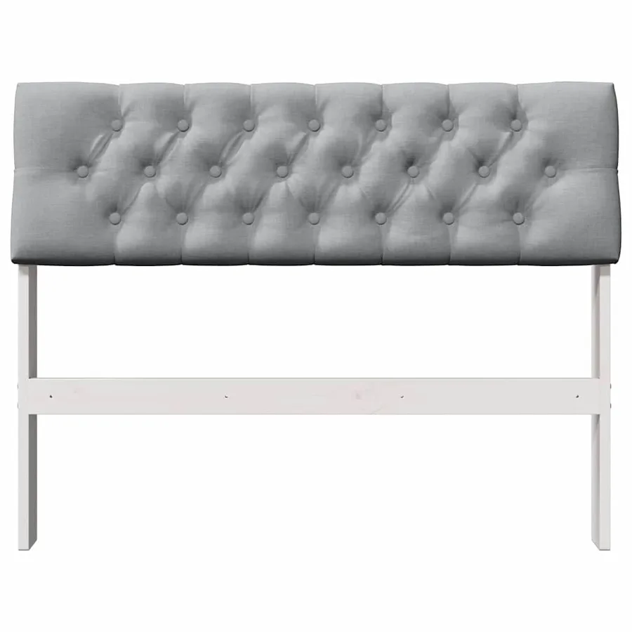Tête de lit capitonnée Gris clair 100 cm Pin massif - 4