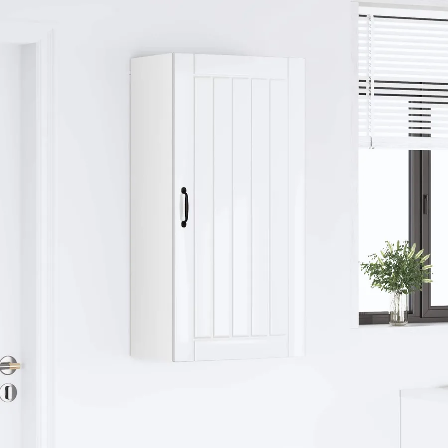 Meuble mural LUCCA Blanc brillant 50 x 31 x 100 cm - 4