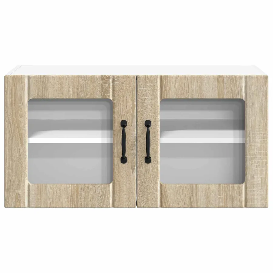 Cabinet en verre mural LUCCA Chêne Sonoma 80 x 31 x 40 cm - 6