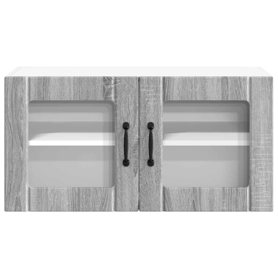 Cabinet en verre mural LUCCA Sonoma gris 80 x 31 x 40 cm - 6