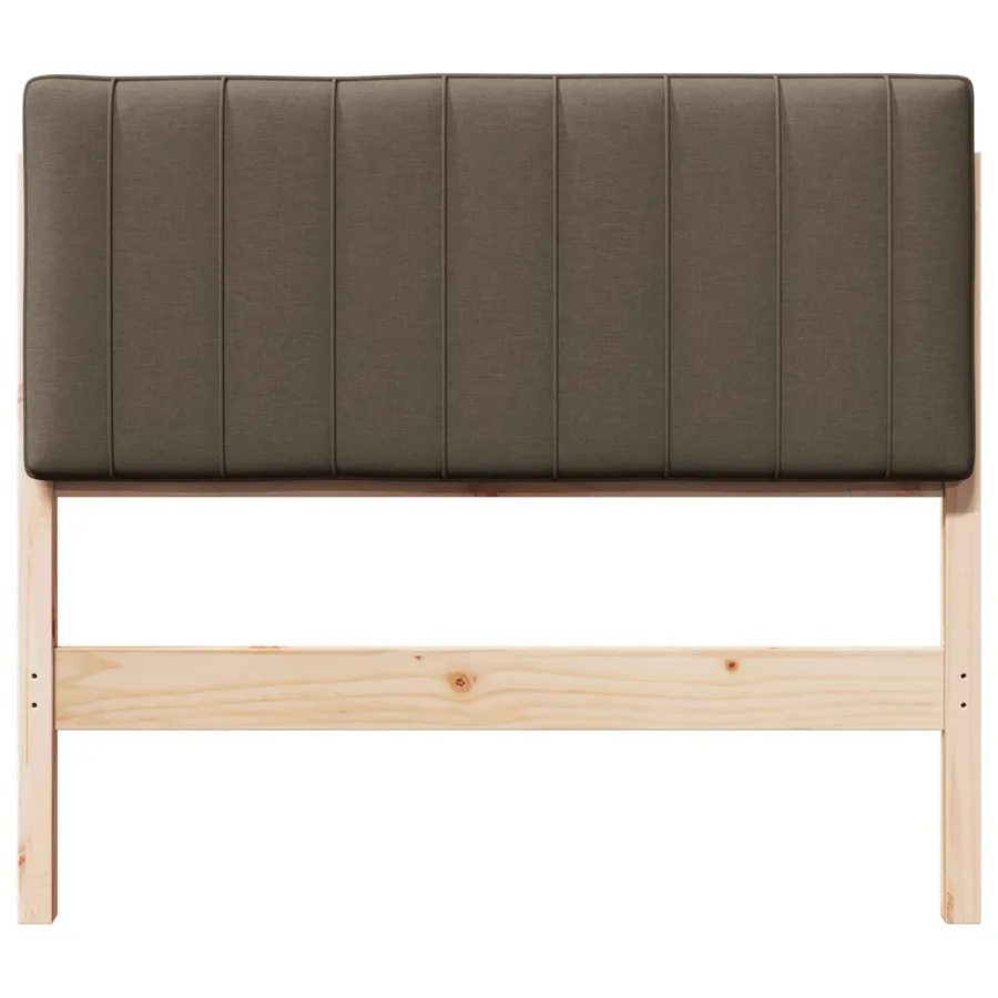 Tête de lit capitonnée Marron et Taupe 100 cm Pin massif - 4