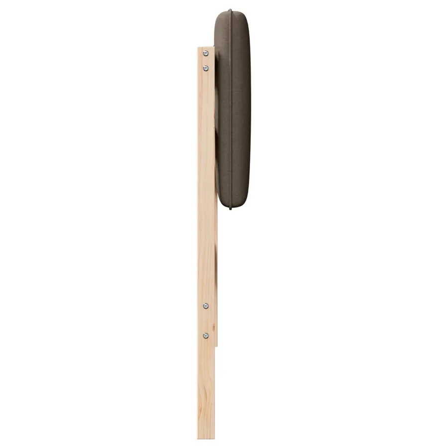 Tête de lit capitonnée Marron et Taupe 100 cm Pin massif - 5