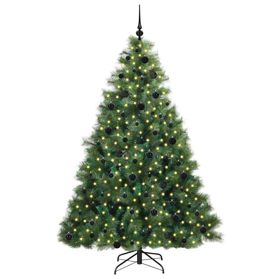 Sapin de Noël artificiel avec 300 LED Vert 210 cm PE et PVC - 3