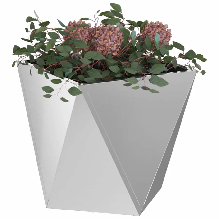 Jardinière 2 pc Argent 40 x 40 x 40 cm Acier galvanisé - 3