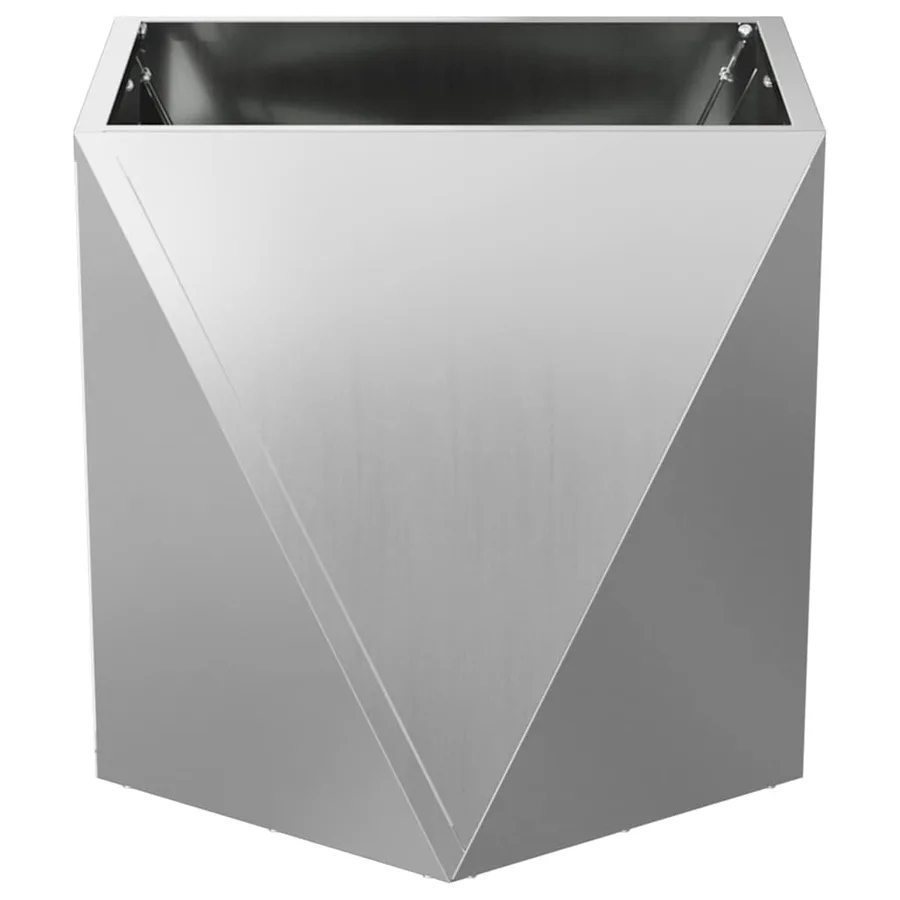 Jardinière 2 pc Argent 40 x 40 x 40 cm Acier galvanisé - 6